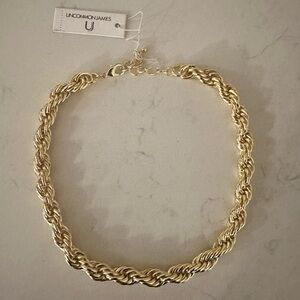 Uncommon James Braided Gold Necklace NWT